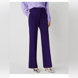 NEW $119 ANN TAYLOR The Jayne trouser pant in midnight mulberry sz 14